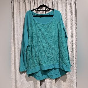 Lace Turquoise Long Sleeve